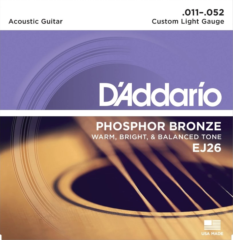 Струны для акустической гитары D'Addario EJ26 011-052