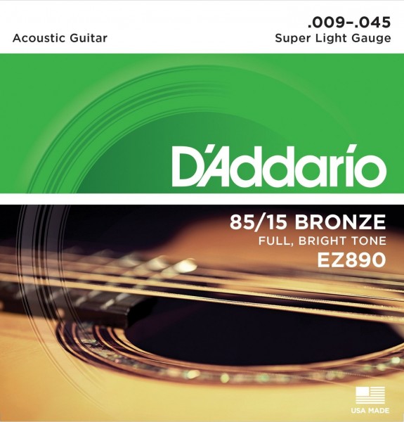 Струны для акустической гитары D'Addario EZ890 009-045