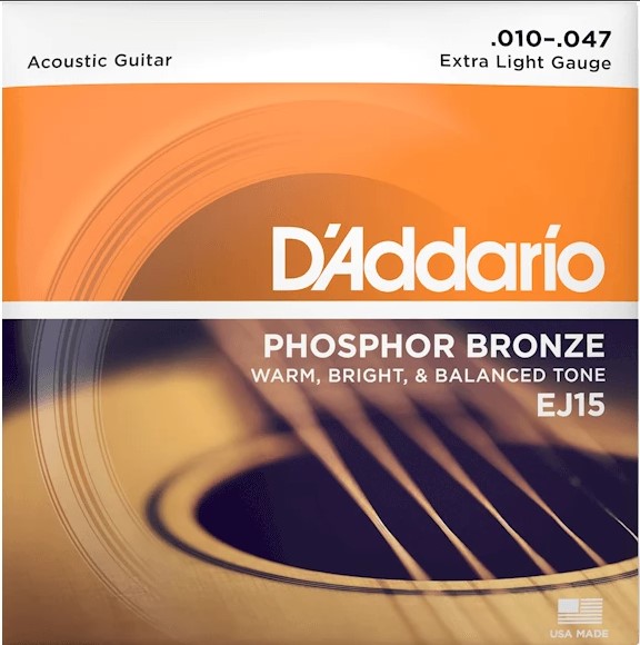 Струны для акустической гитары D'Addario EJ15 010-047