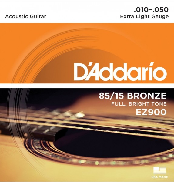 Струны для акустической гитары D'Addario EZ900 010-050