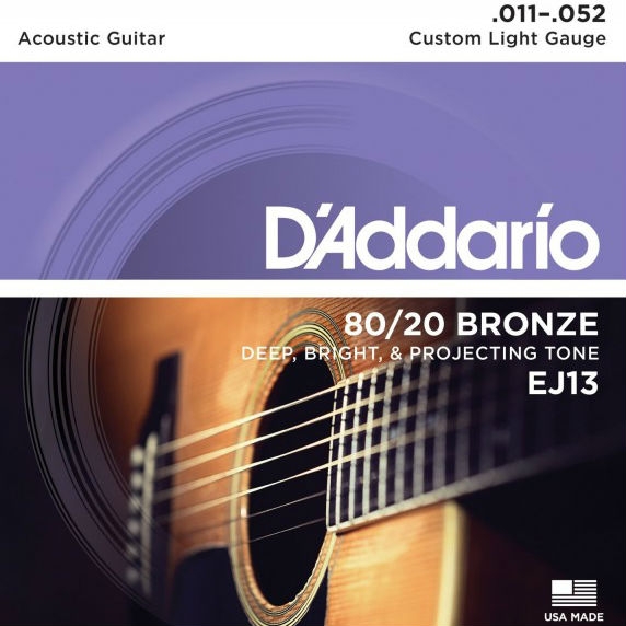 Струны для акустической гитары D'Addario EJ13 011-052