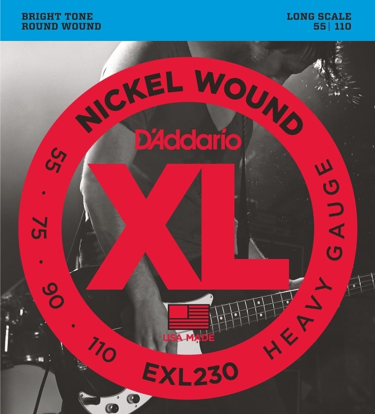 Струны для бас-гитары D'Addario EXL230 55-110 4-String