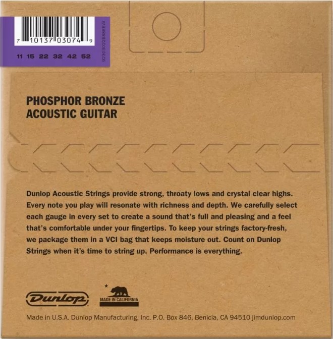 Струны для акустической гитары Dunlop DAP1152 011-052