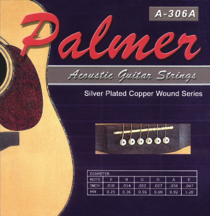 Струны для акустической гитары Palmer A-306A 010-047