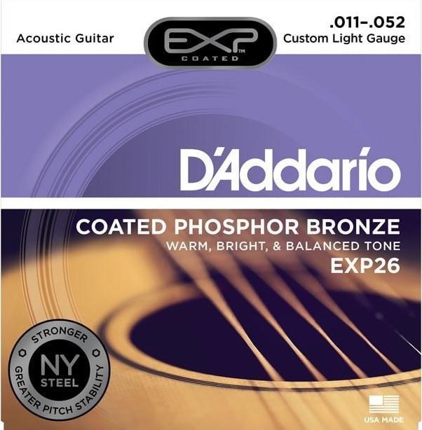 Струны для акустической гитары D'Addario EXP26 011-052