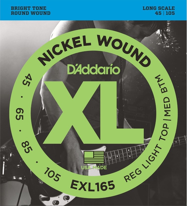 Струны для бас-гитары D'Addario EXL165 45-105 4-String