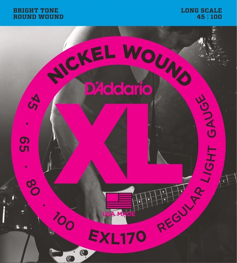Струны для бас-гитары D'Addario EXL170 45-100 4-String