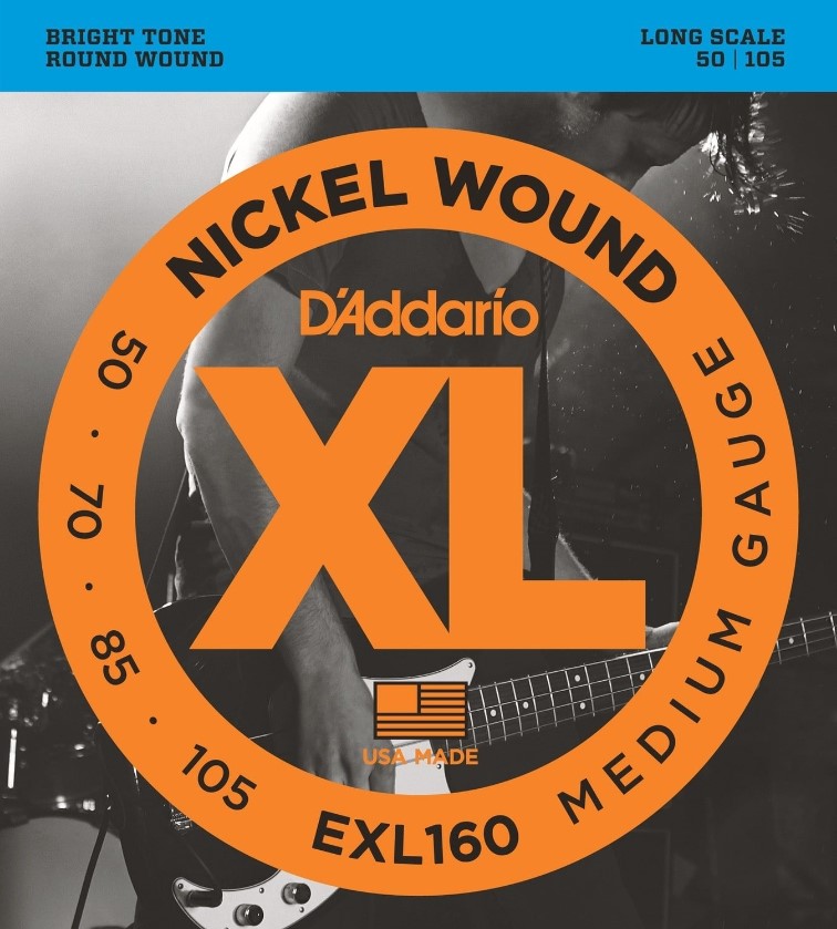 Струны для бас-гитары D'Addario EXL160 50-105 4-String